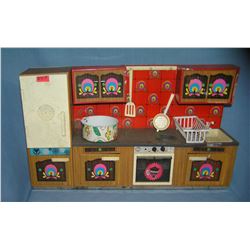 Vintage tin kitchen play set