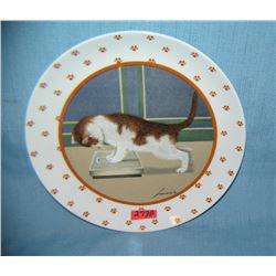 Vintage cat plate artist signed Herrero
