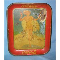 Antique Coca Cola serving tray dated 1937