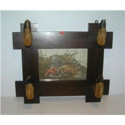 Adirondack style deer hoof decorative gun rack