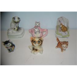 Great collection of vintage cat figurines