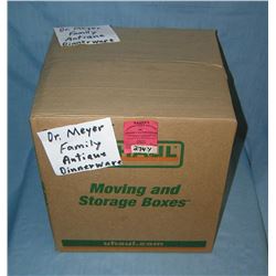 Moving and storage co. box of dinnerware & more