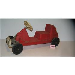Vintage children's hard plastic pedal car