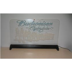Budweiser Clysdale and beer wagon illuminated sign