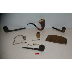 Group of antique pipes and accessories