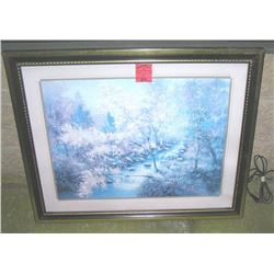 Professionally matted and framed artist signed print