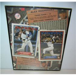 Derek Jeter and Alex Rodriguez framed poster