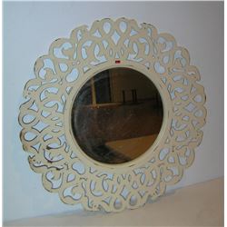 Decorative scroll work mirror