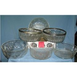 Large box of estate bowls and crystal
