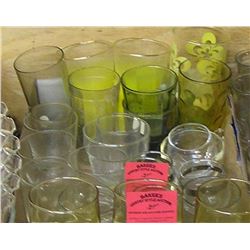 Large box of vintage glasses