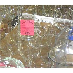 Box of vintage estate drinking glasses