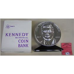 John F Kennedy Bicentennial coin bank