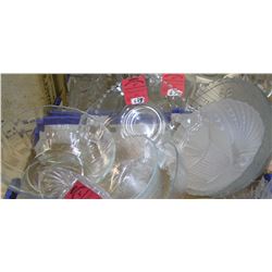 Vintage crystal and glass serving pieces