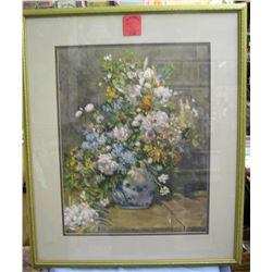 High quality floral Renoir framed print