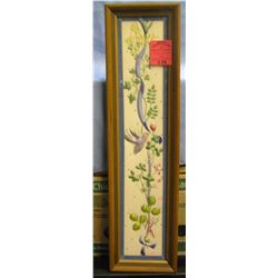 Vintage framed fabric print