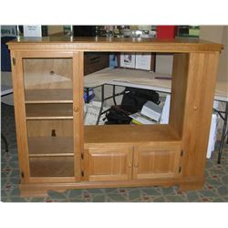 New modern oak entertainment center
