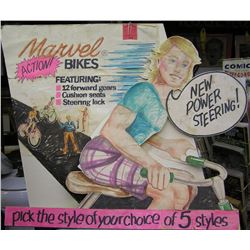 Marvel Bicycles advertising store display