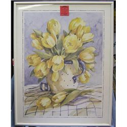 Vintage floral framed print
