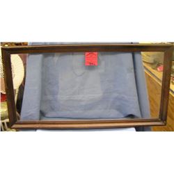 Antique Glass and walnut serving tray