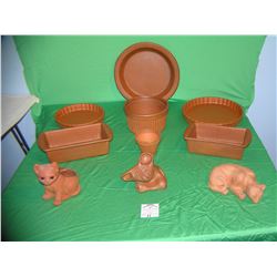 Collection of terra cotta earthenware pieces