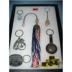 Collection of souvenir key chains