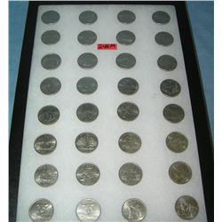 Large collection of US state quarters