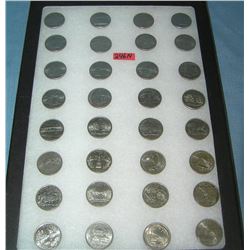 Large collection of US state quarters