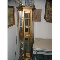 6 tier illuminated display cabinet