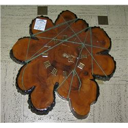 Vintage log cut wall clock