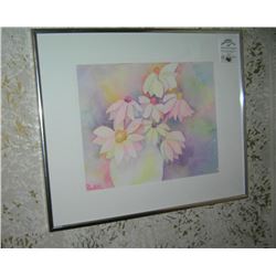 Floral water color signed Paulette