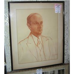 Sophisticated gentleman original art dated 1933