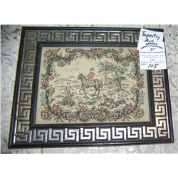 Tapestry art in frame