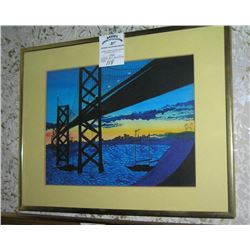 Brooklyn Bridge water color style art work