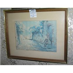 Virgin Islands matted and framed print signed L. Gluck