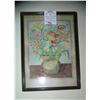 Image 1 : Floral print framed in a great early 1900's frame