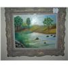 Image 1 : Artist signed oil on canvas panting in fancy frame