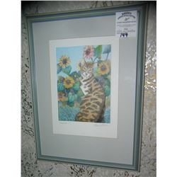 Water color style framed art work