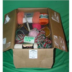 Large box of yarn and needles