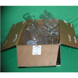 Box full of estate glassware