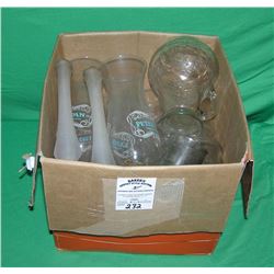 Box full of estate glassware
