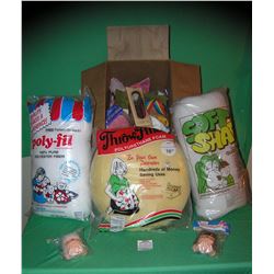 Large box of estate crafts and accessories