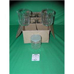 Box of vintage canning jars made in France