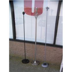 Group of 3 floor lamps