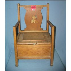 Antique child's potty chair