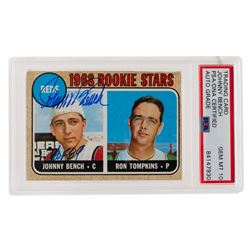 Johnny Bench Signed 1968 Topps 247 Rookie Stars Johnny