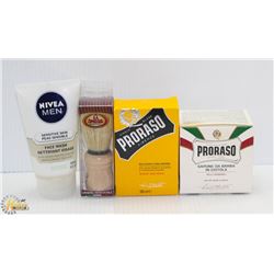 BAG OF ASSORTED MENS WELLNESS ITEMS