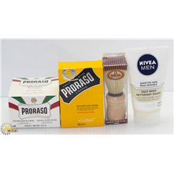 BAG OF ASSORTED MENS WELLNESS ITEMS