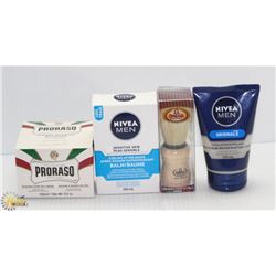 BAG OF ASSORTED MENS WELLNESS ITEMS