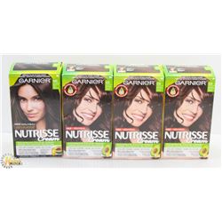 LOT OF ASSORTED GARNIER NUTRISSE BROWN HAIR DYE