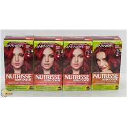 LOT OF 4 GARNIER NUTRISSE ASST RED HAIR DYE